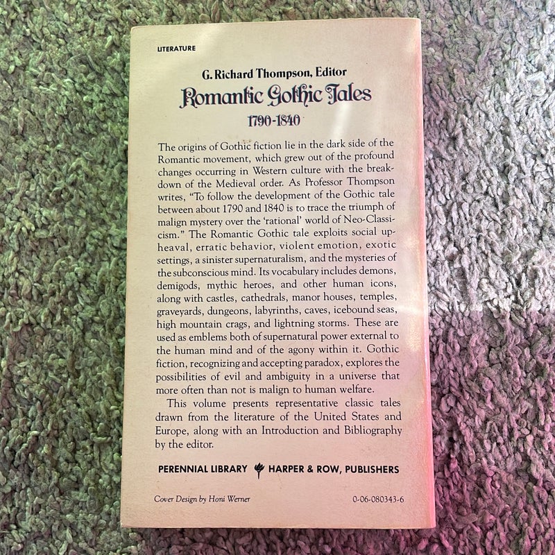 Romantic Gothic Tales Seventeen Ninety-Eight to Eighteen Forty (VINTAGE, 1979)