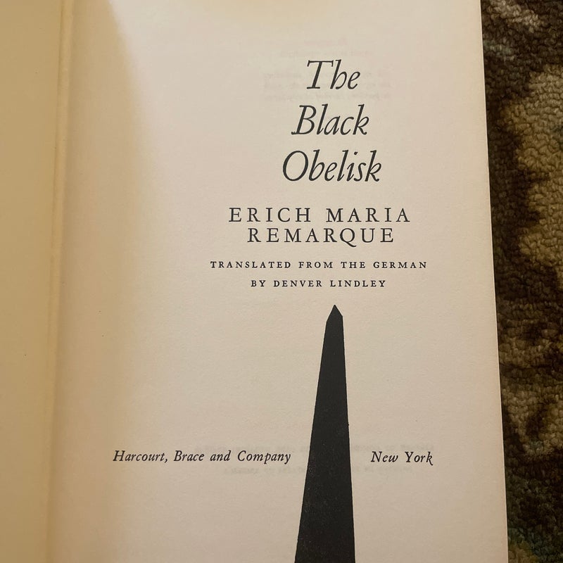 The Black Obelisk (VINTAGE, 1957)