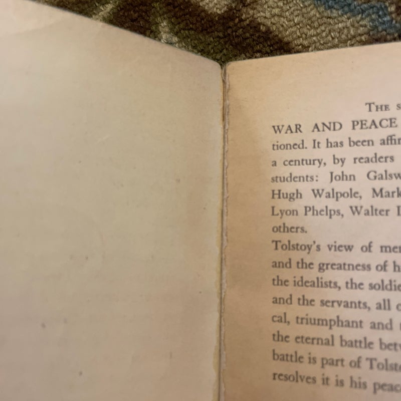 War and Peace (VINTAGE, 1955)