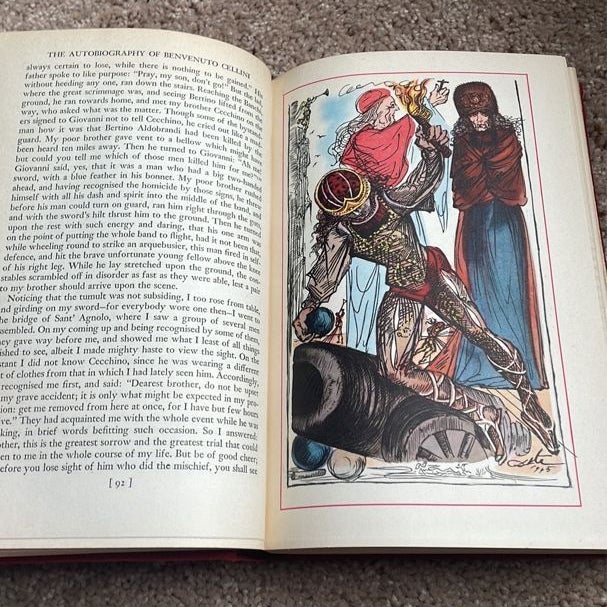 The autobiography of Benvenuto Cellini illustrated by Salvador Dali 1946