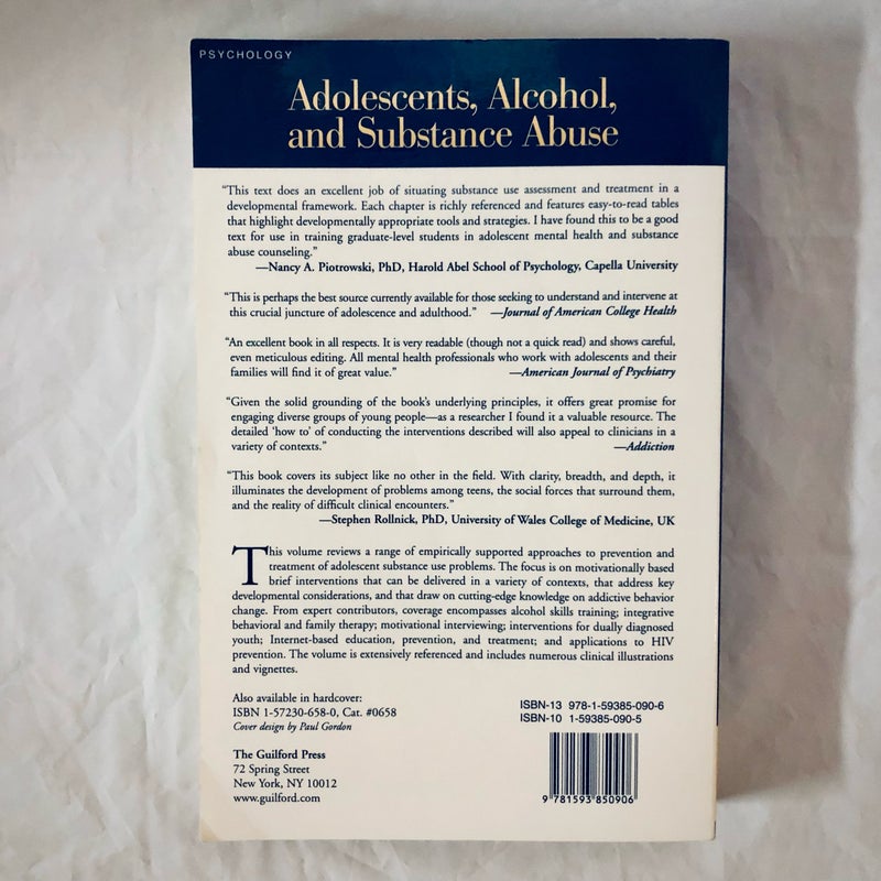 Adolescents, Alcohol, and Substance Abuse