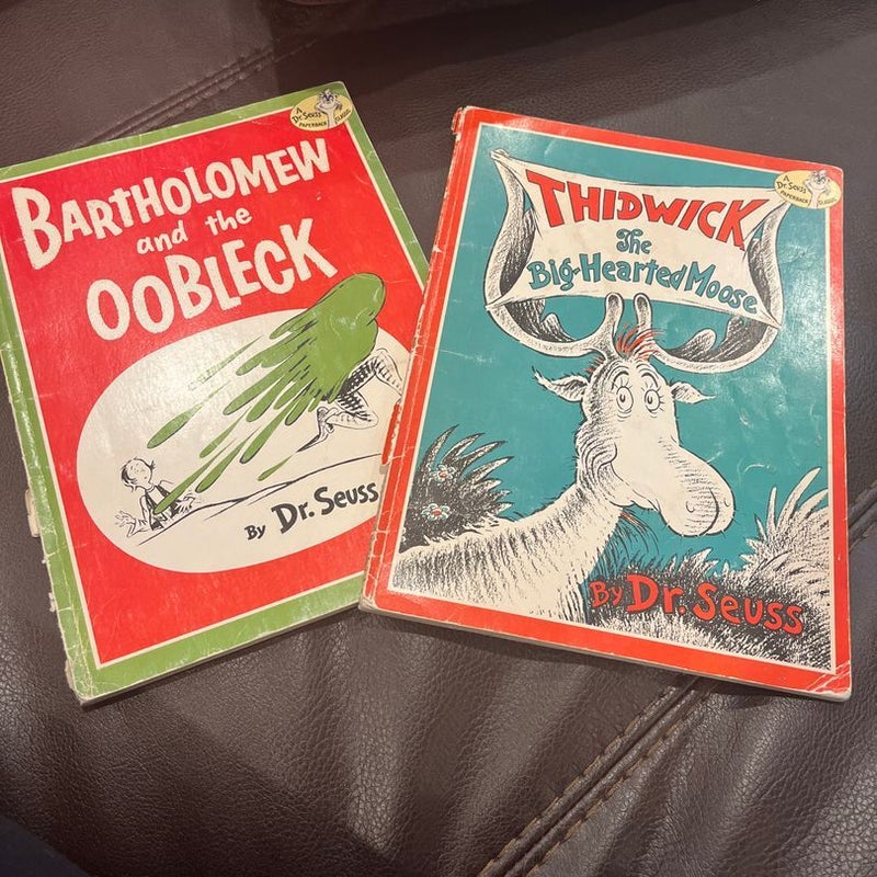 Dr. Seuss Vintage Book Bundle - Bartholomew and the Oobleck/Thidwick The Big Hearted Moose