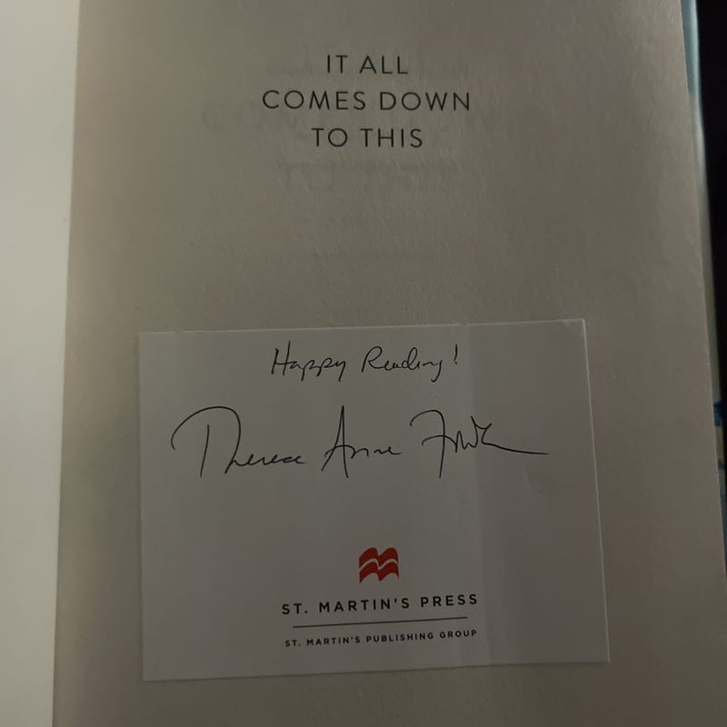 It All Comes down to This - Signed Book Plate