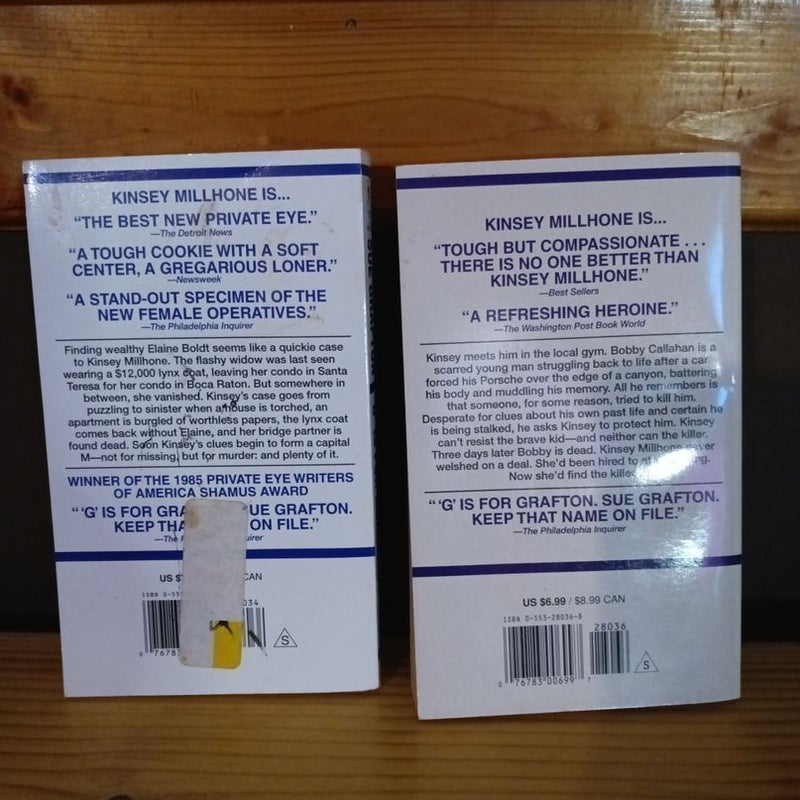 Two Sue Grafton books