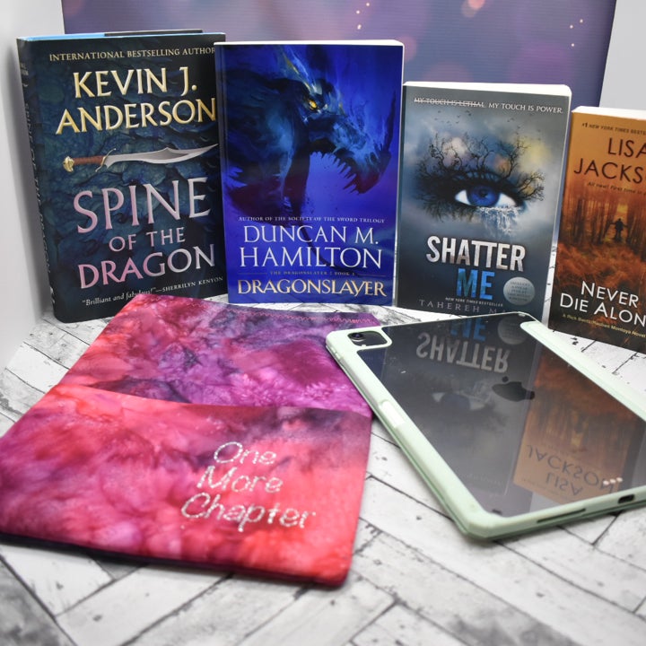 Book Sleeve- Pink/Purple Abstract- add on item