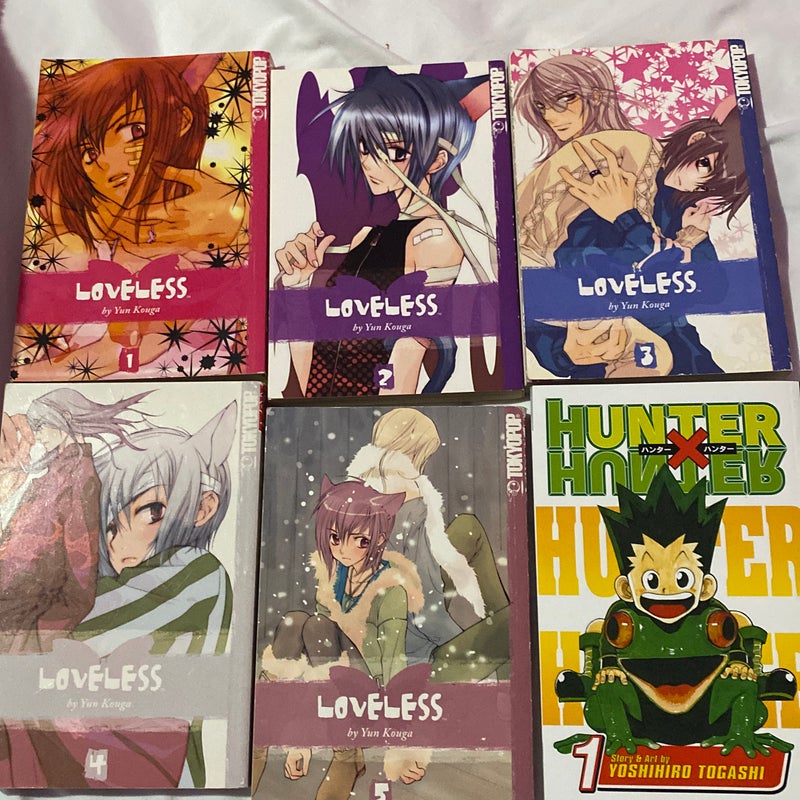 Hunter X Hunter, Vol. 1, loveless vol 1-5 manga lot