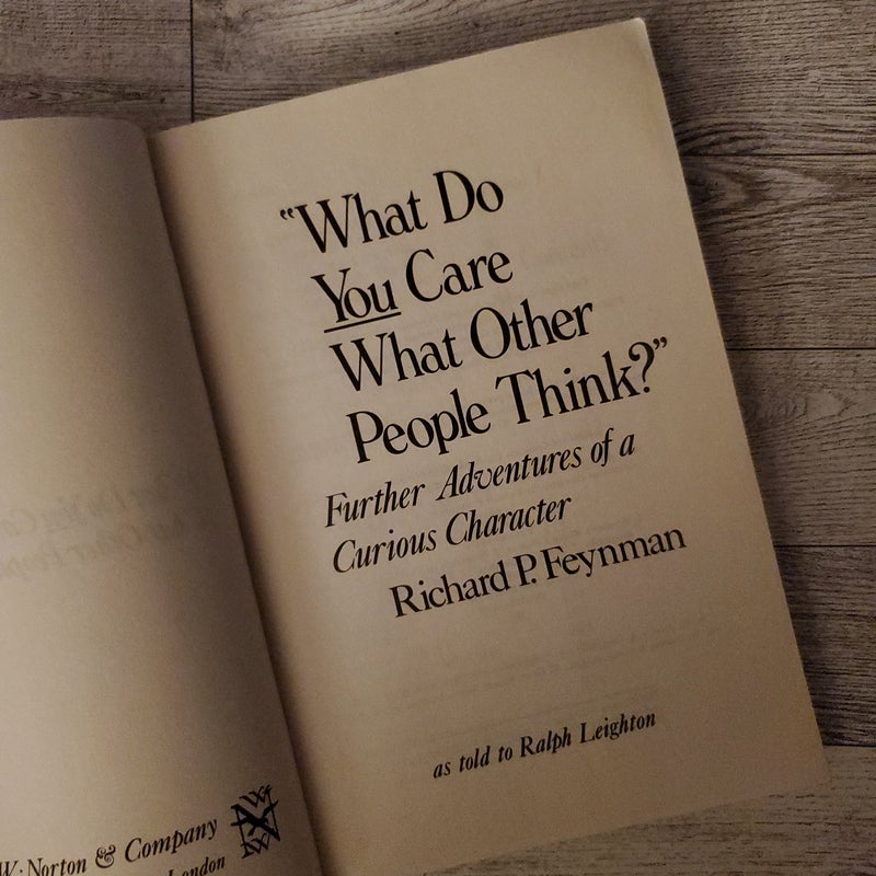 What Do You Care What Other People Think?