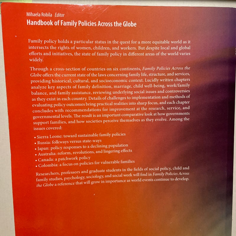 Handbook of Family Policies Across the Globe