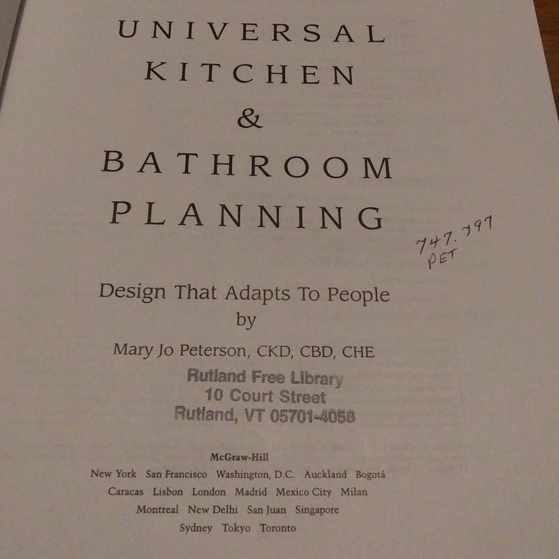 Universal Kitchen and Bathroom Planning