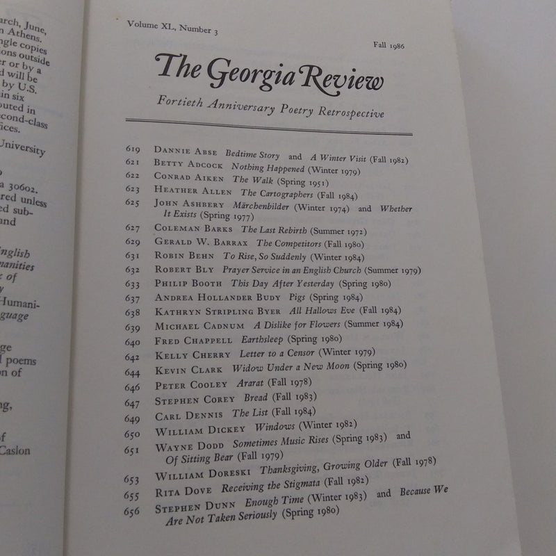 The Georgia Review Fall 1986