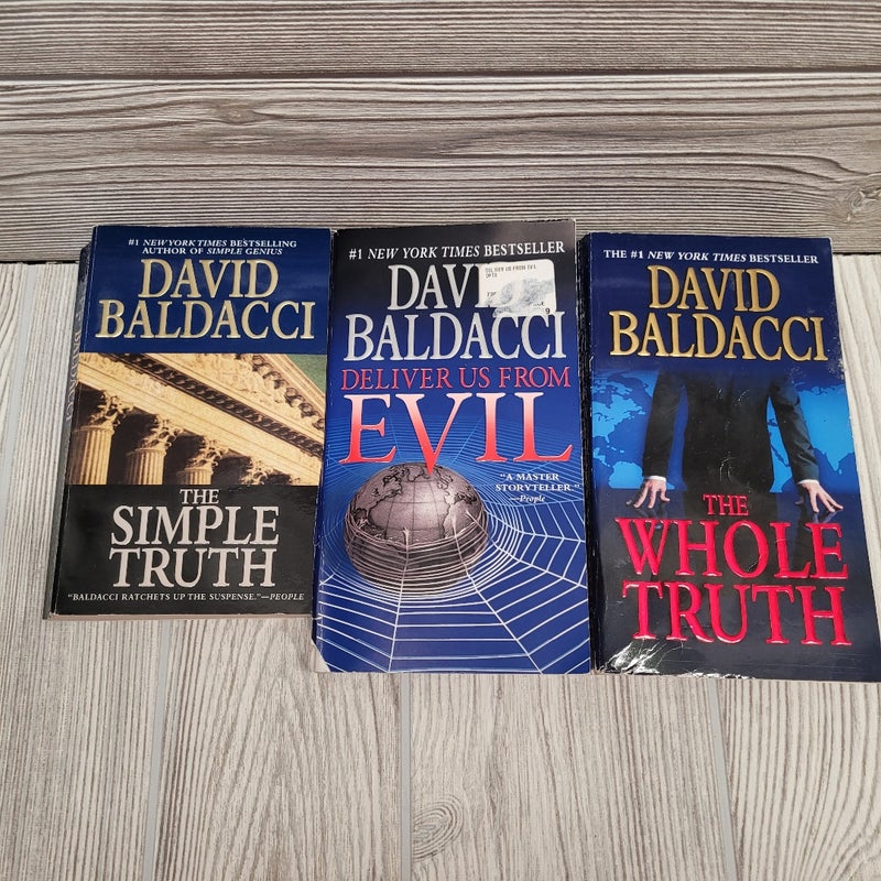 3 David Baldacci Paperbacks The Simple Truth