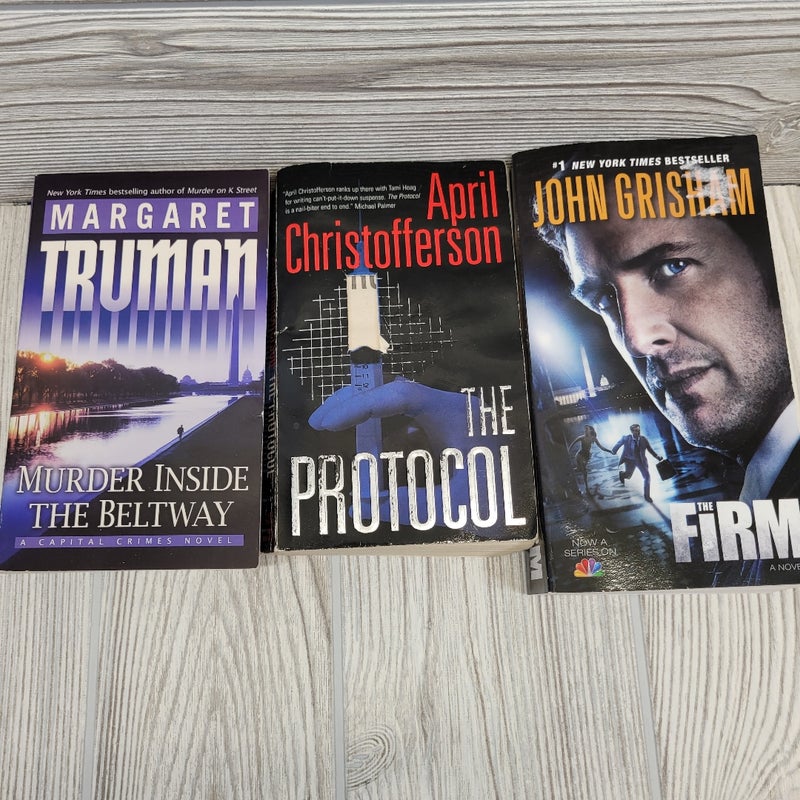 Lot of 3 PB The Firm The Protocol Murder Inside