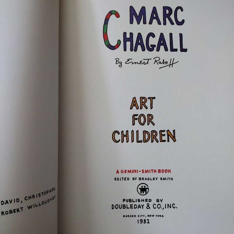 Marc Chagall Art Book for Children