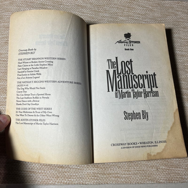 The Lost Manuscript of Martin Taylor Harrison