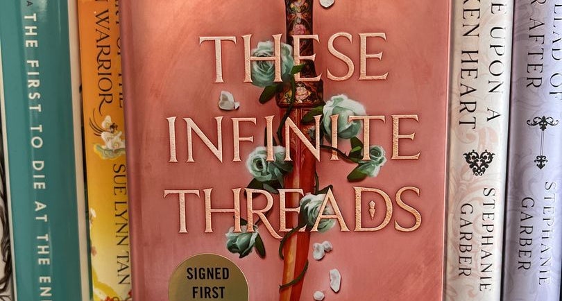 These Infinite Threads, Tahereh Mafi, Stenciled Books, Sprayed Edges