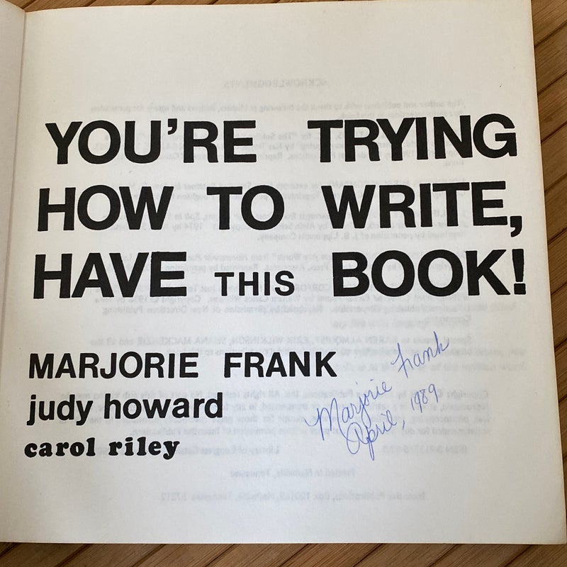 If you’re trying to teach kids how to write, you’ve gotta have this book!