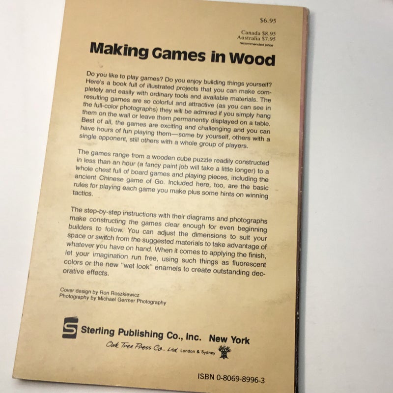 Making games in wood