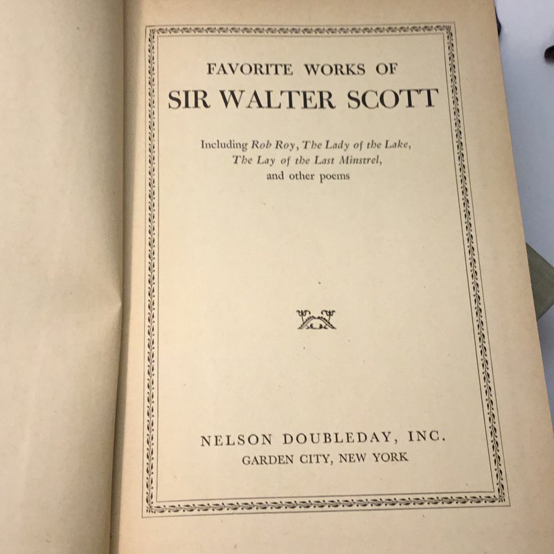 Works of Sir Walter Scott and Defoe