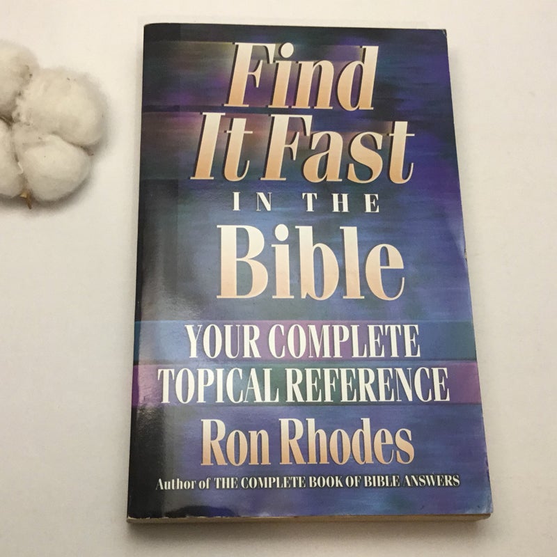 Find it fast in the Bible