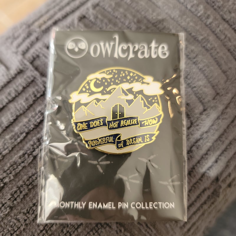 Dreams Lie Beneath inspired Enamel Pin. Owlcrate book box #81 collectibl