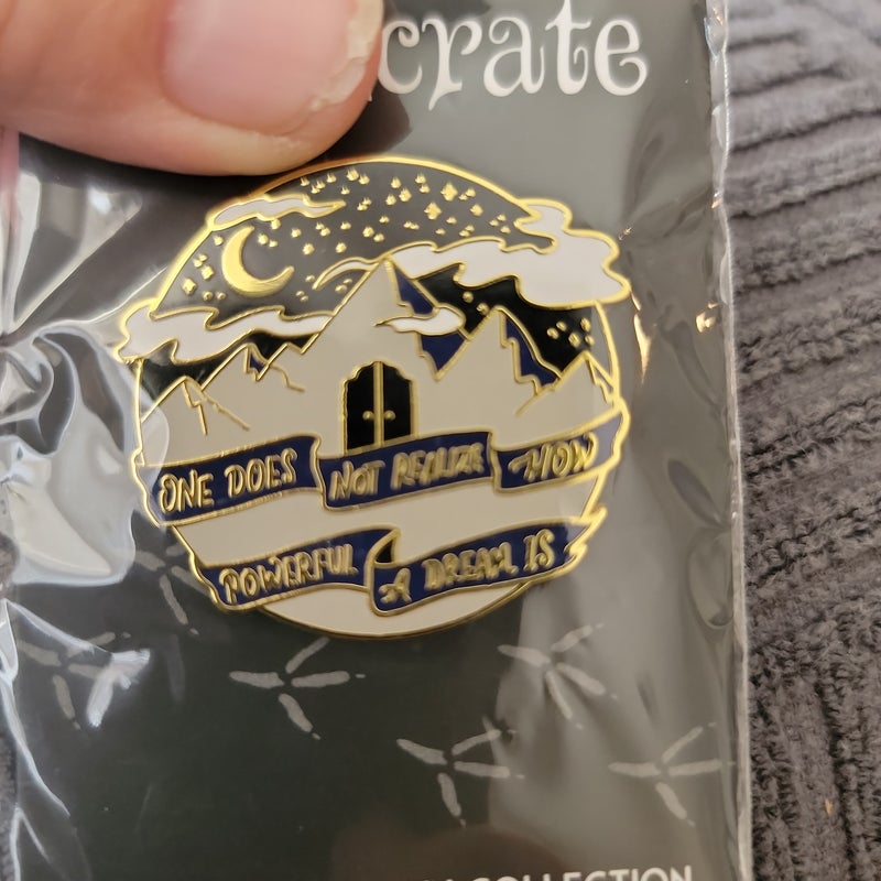Dreams Lie Beneath inspired Enamel Pin. Owlcrate book box #81 collectibl