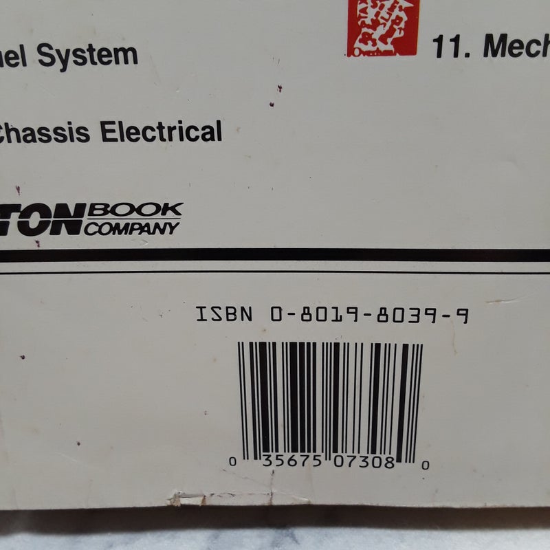 Chilton repair manual no. 7308