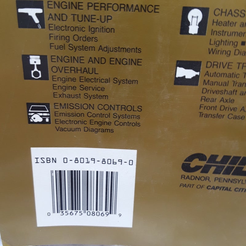Chilton's Isuzu repair manual part no. 8069