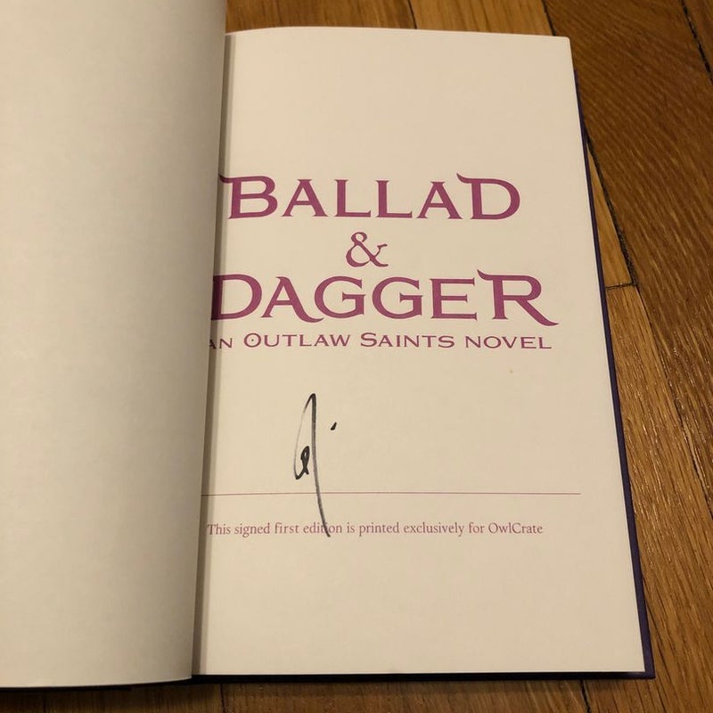 Ballad and Dagger Signed Owlcrate Edition