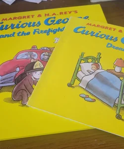 Curious George's Dream & the firefighters 2 books