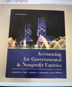 Accounting for Governmental and Nonprofit Entities