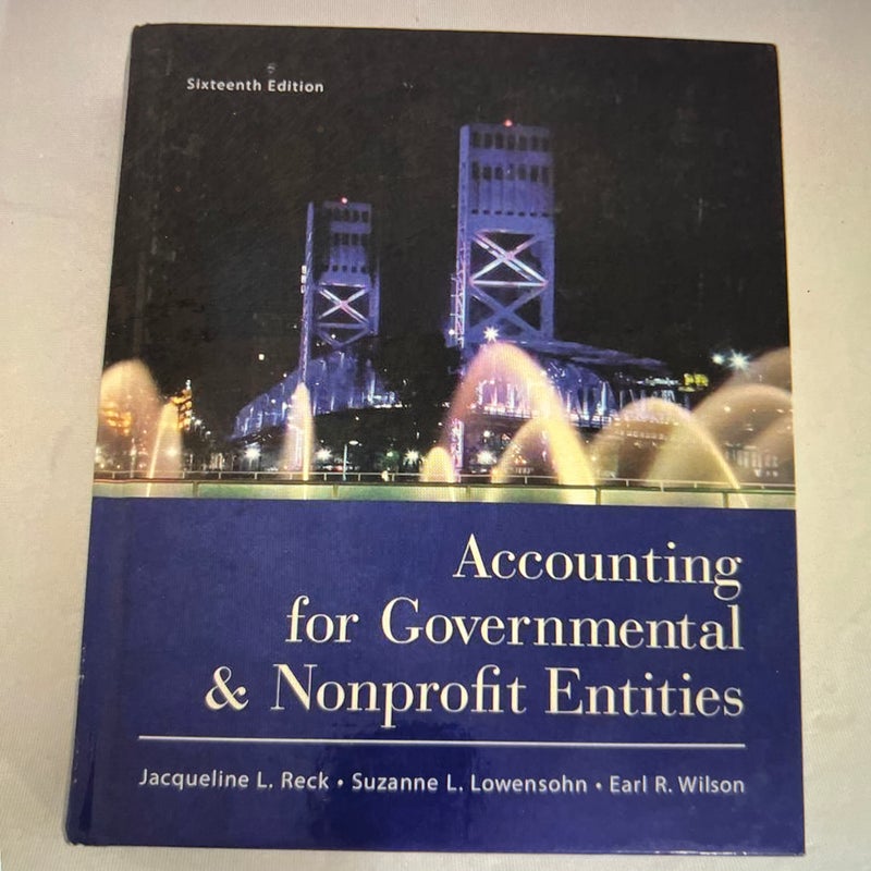 Accounting for Governmental and Nonprofit Entities