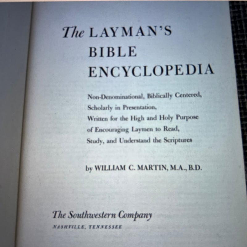 The Layman’s Bible Encyclopedia