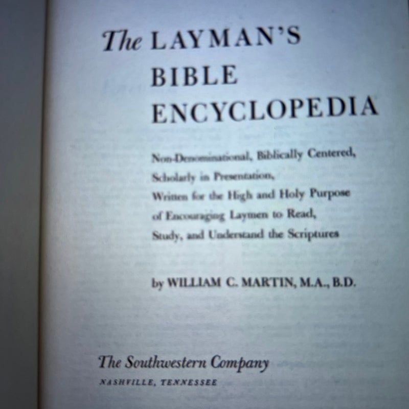 The Layman’s Bible Encyclopedia