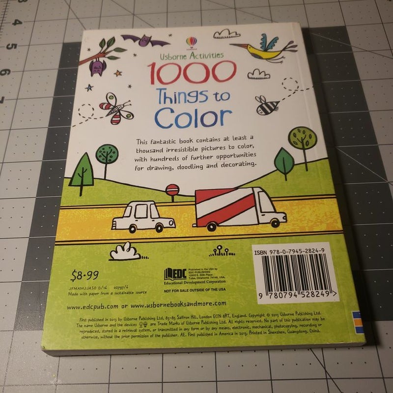 Usborne Activities 1000 Things To Color
