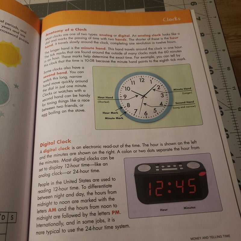 Money and Telling Time Math Workbook