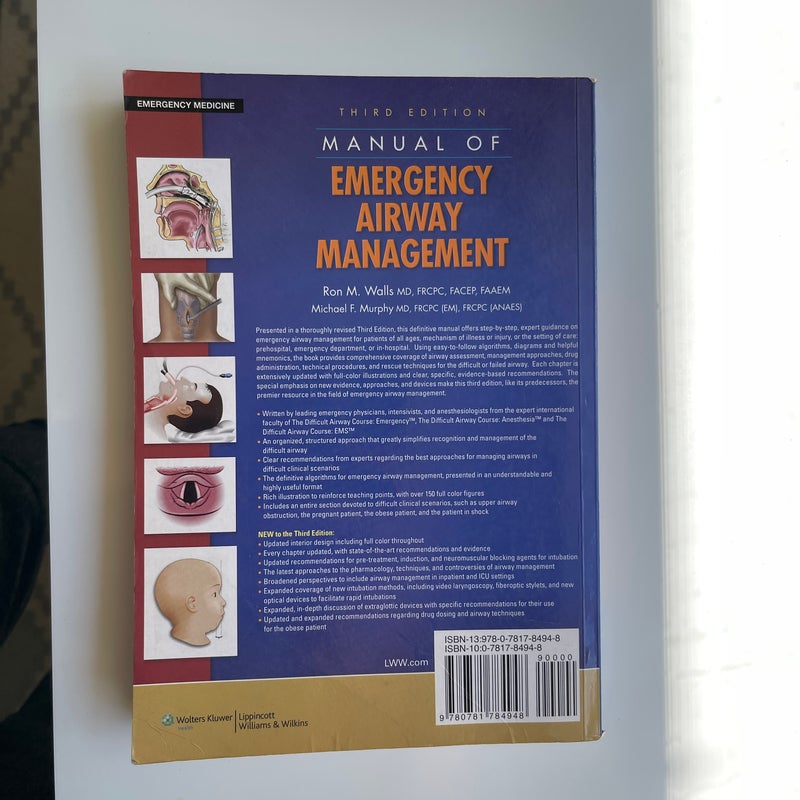 Manual of Emergency Airway Management by Ron M. Walls
