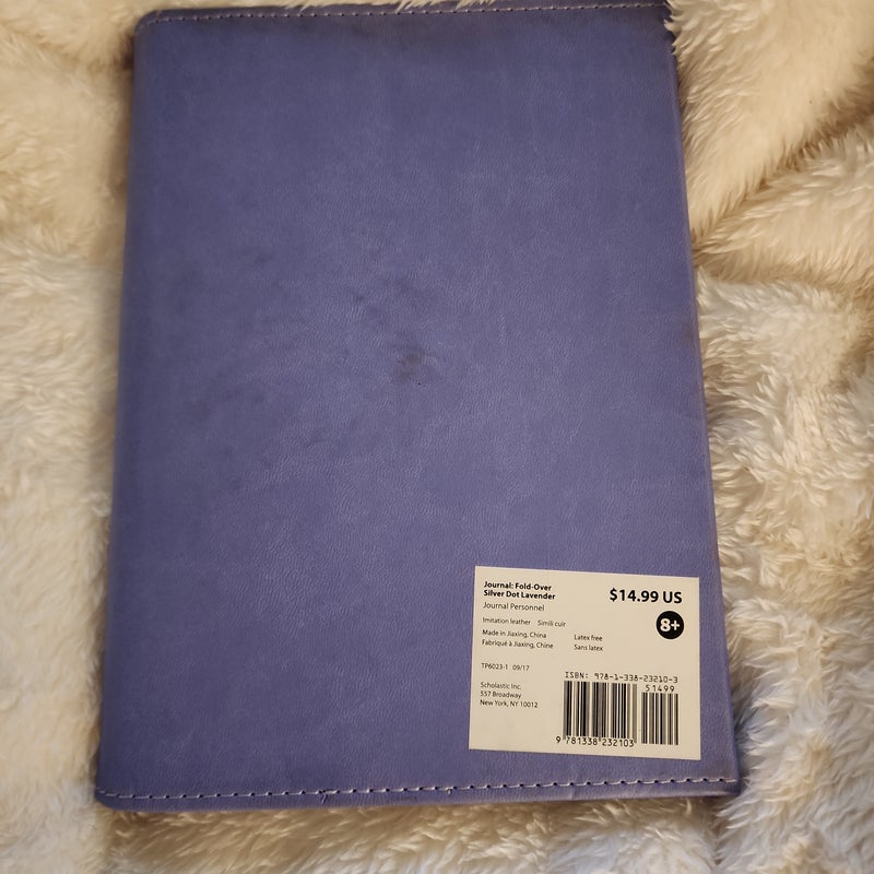 Fold-over Lavender Silver Dot Journal 