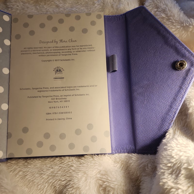 Fold-over Lavender Silver Dot Journal 