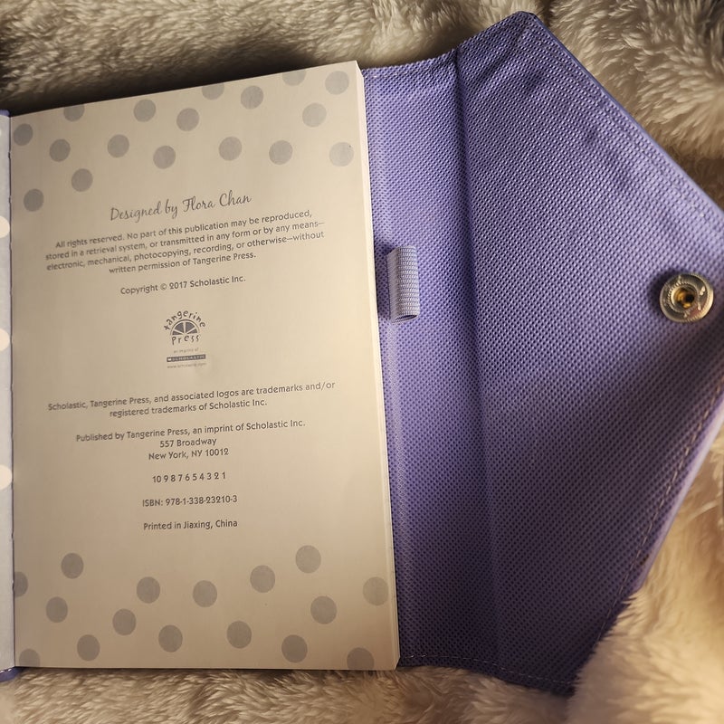 Fold-over Lavender Silver Dot Journal 