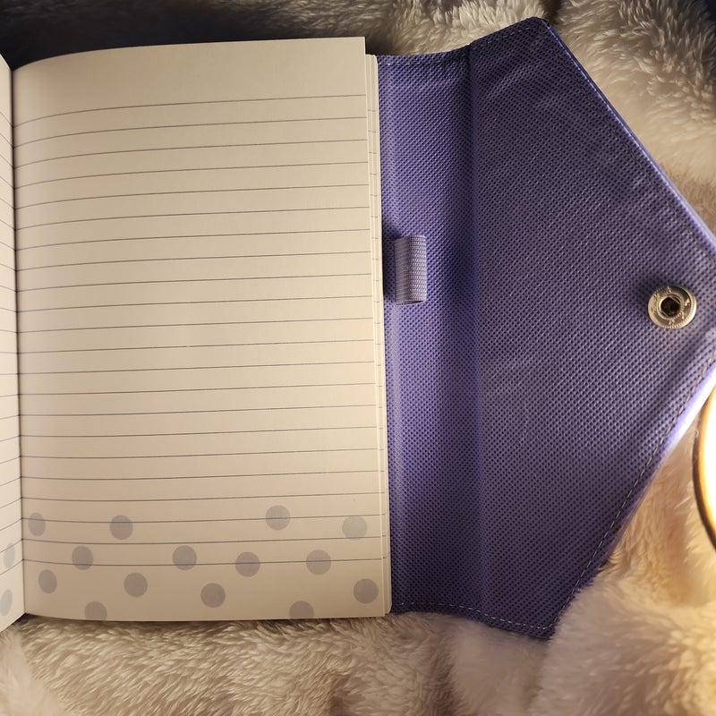 Fold-over Lavender Silver Dot Journal 