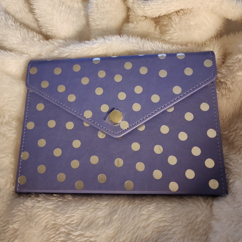 Fold-over Lavender Silver Dot Journal 