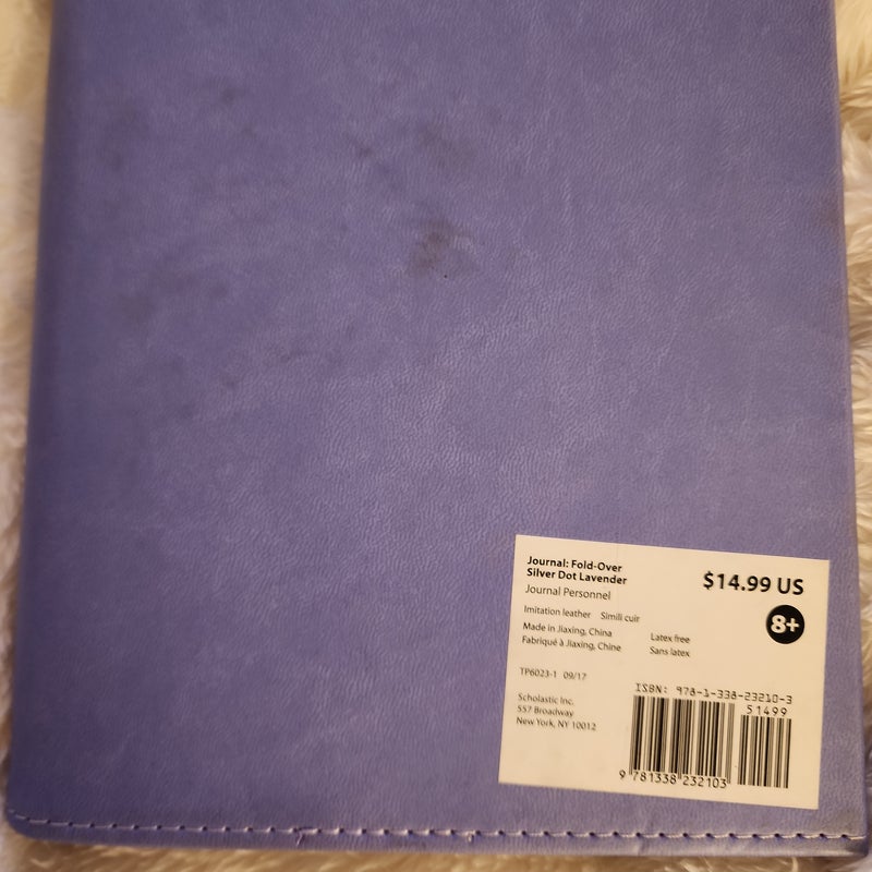 Fold-over Lavender Silver Dot Journal 