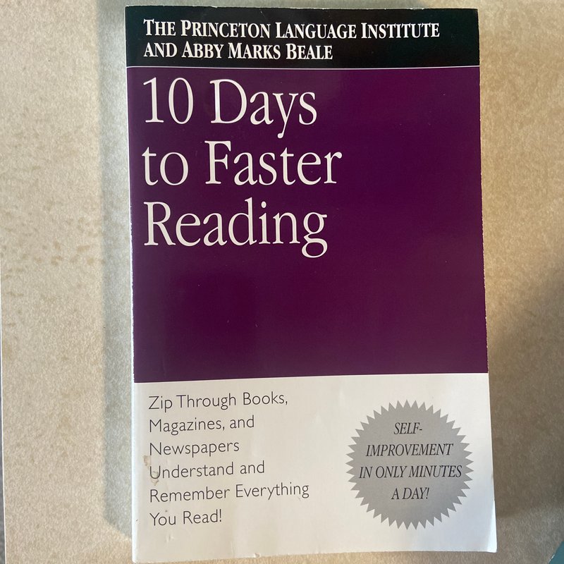 10 Days to Faster Reading by The Princeton Language Institute ...