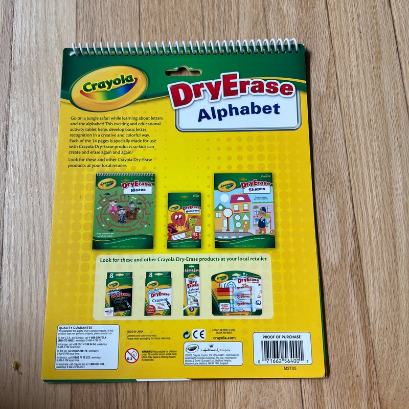 Crayola Dry erase alphabet 