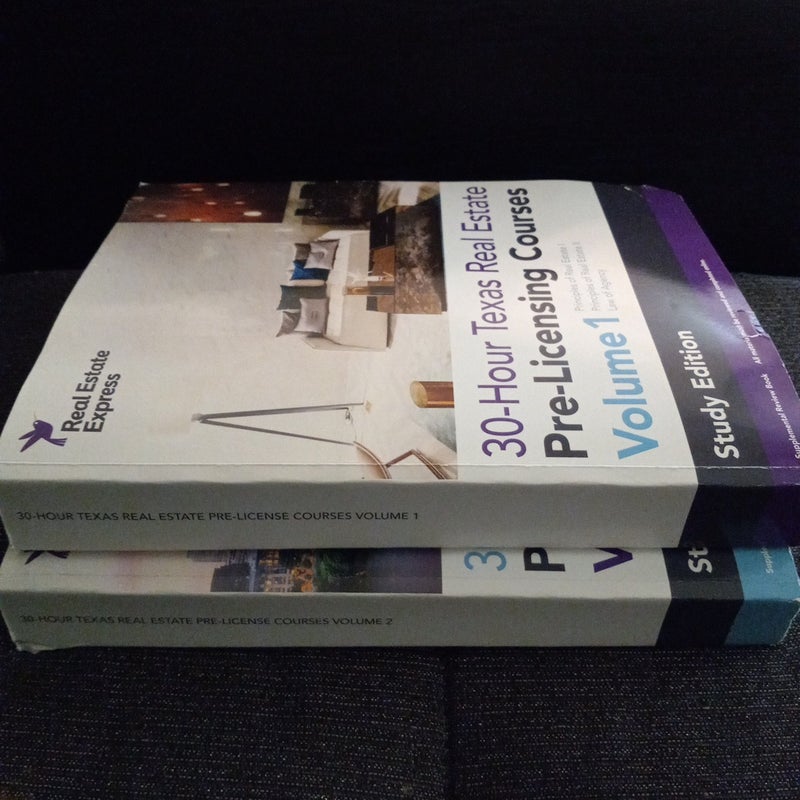 Real Estate Express 30Hour Texas PreLicensing Courses Volumes 1&2 by