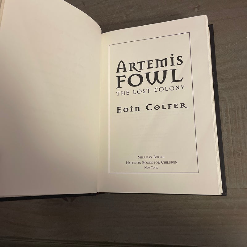 Artemis Fowl the Lost Colony