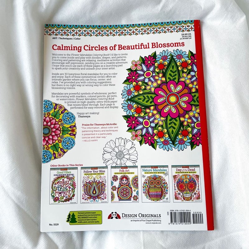 Flower Mandalas Coloring Book