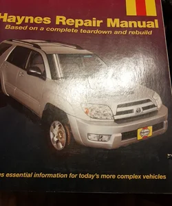 Toyota 4Runner 2003 Thru 2009 Haynes Repair Manual