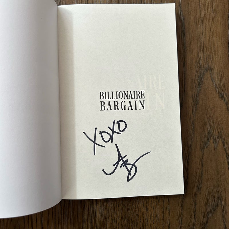 Billionaire Bargain (signed)