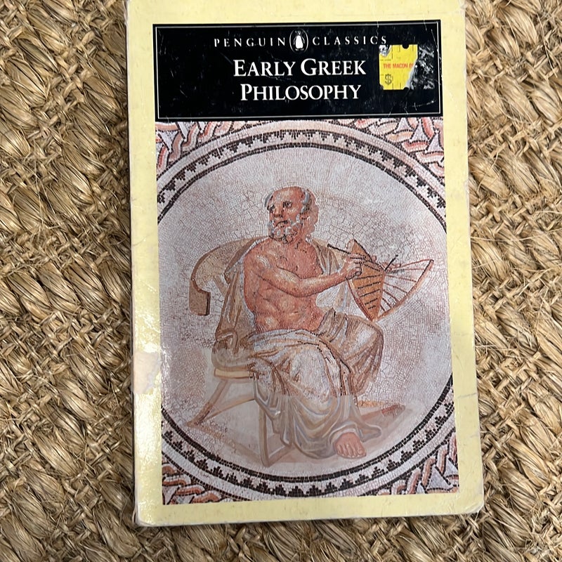 Early Greek Philosophy